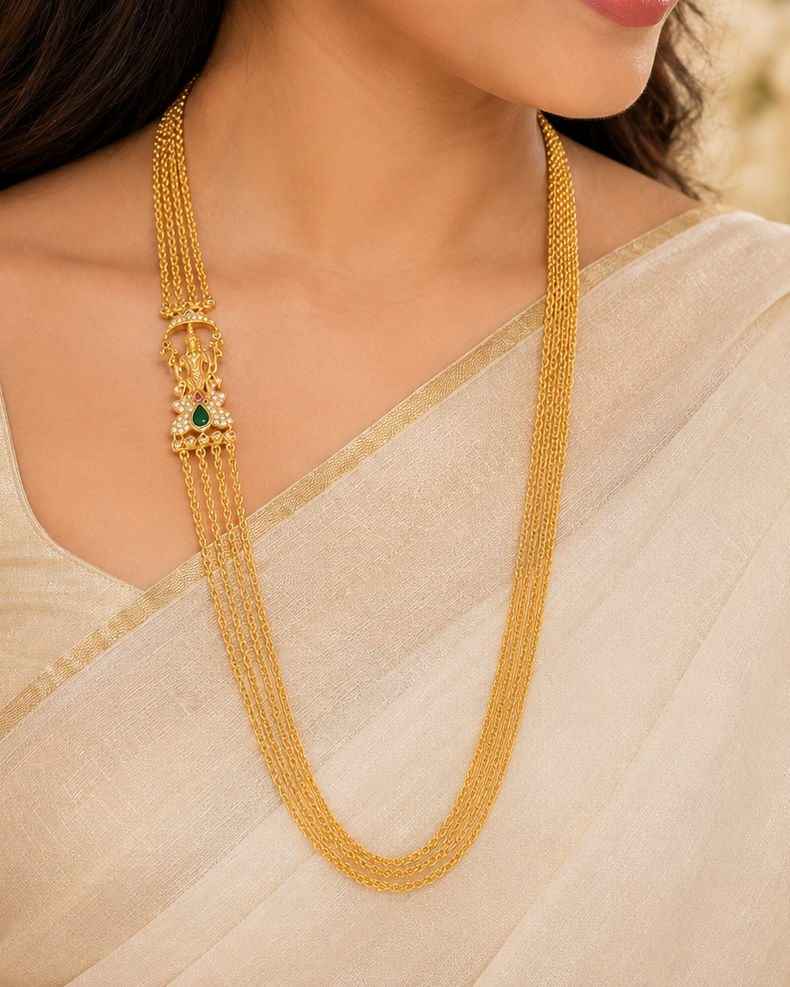 💚 Lakshmi Haram – A Touch of Prosperity & Beauty. 💚