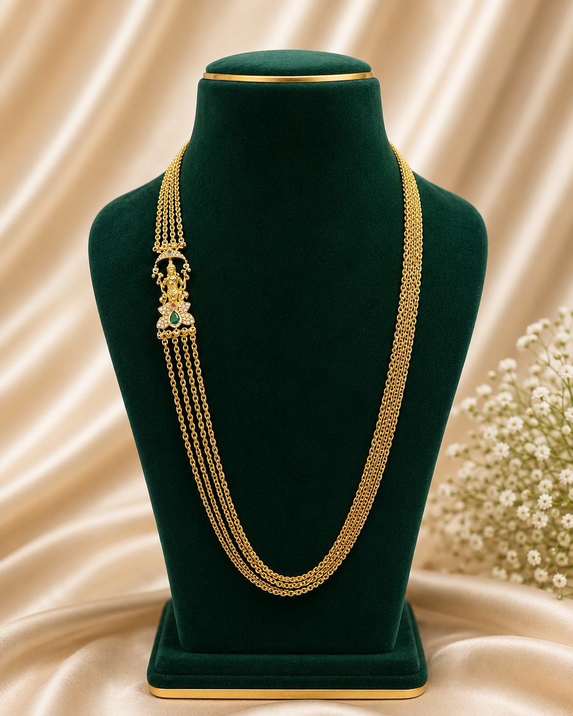 💚 Lakshmi Haram – A Touch of Prosperity & Beauty. 💚