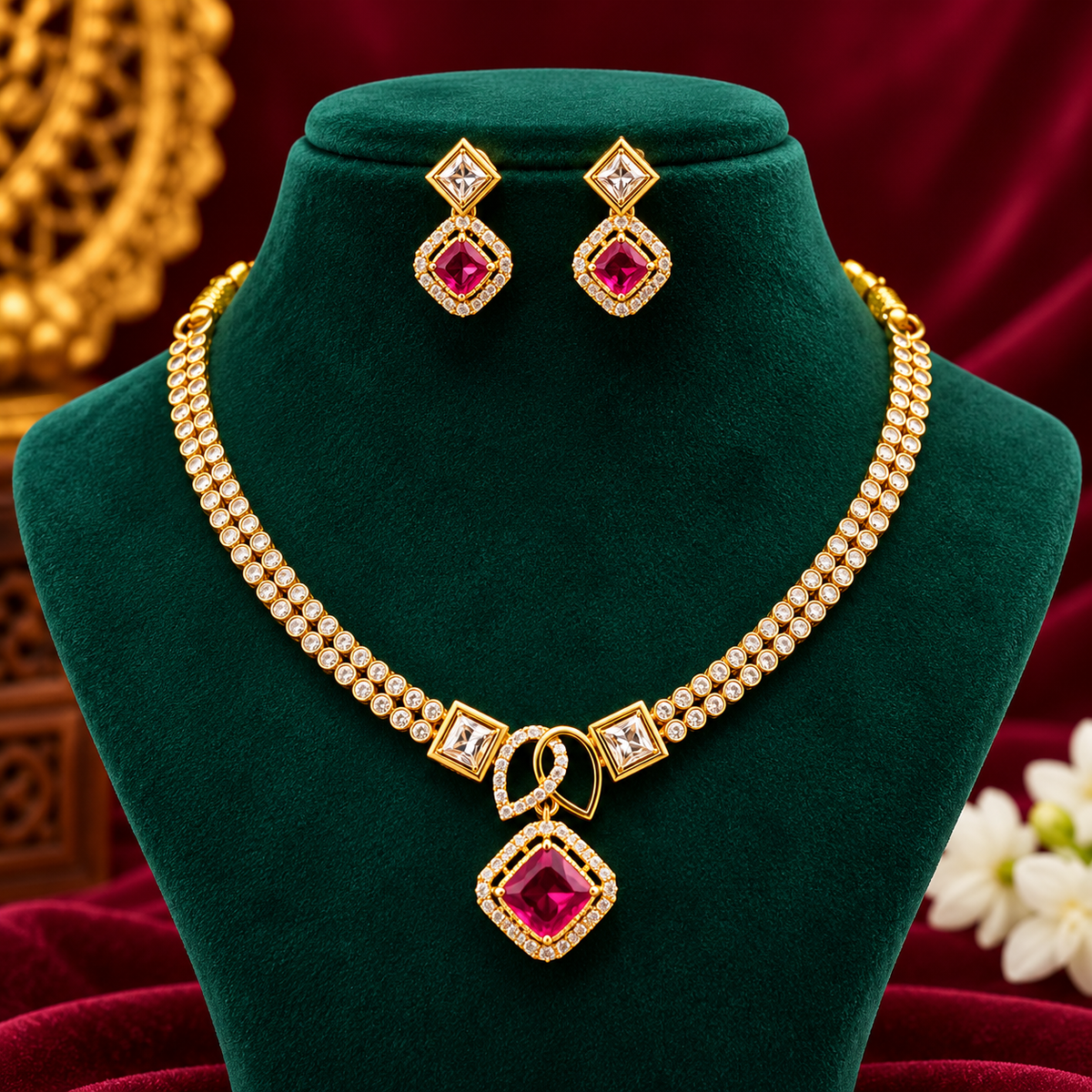 Elegant Designer Necklace Set 🤍🎶🥰