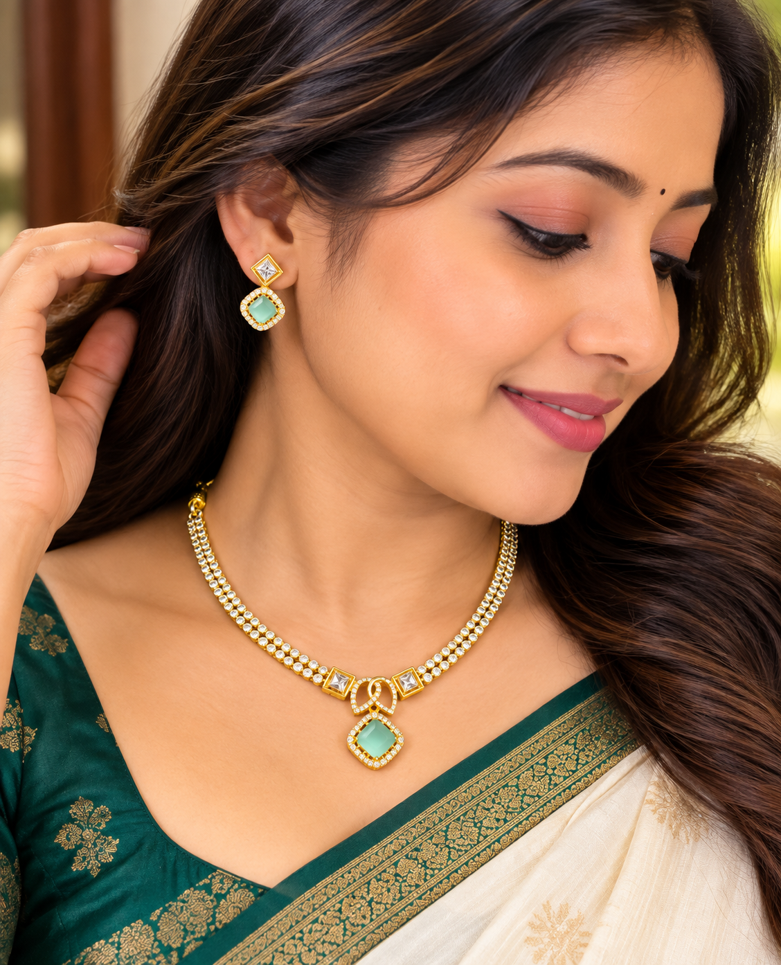 Elegant Designer Necklace Set 🤍🎶🥰
