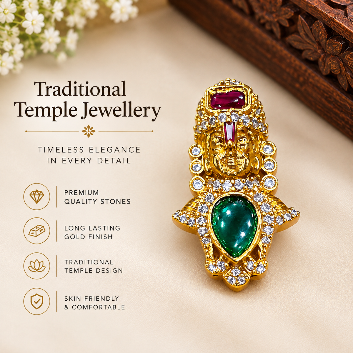 Traditional & beautiful small Balaji pendent