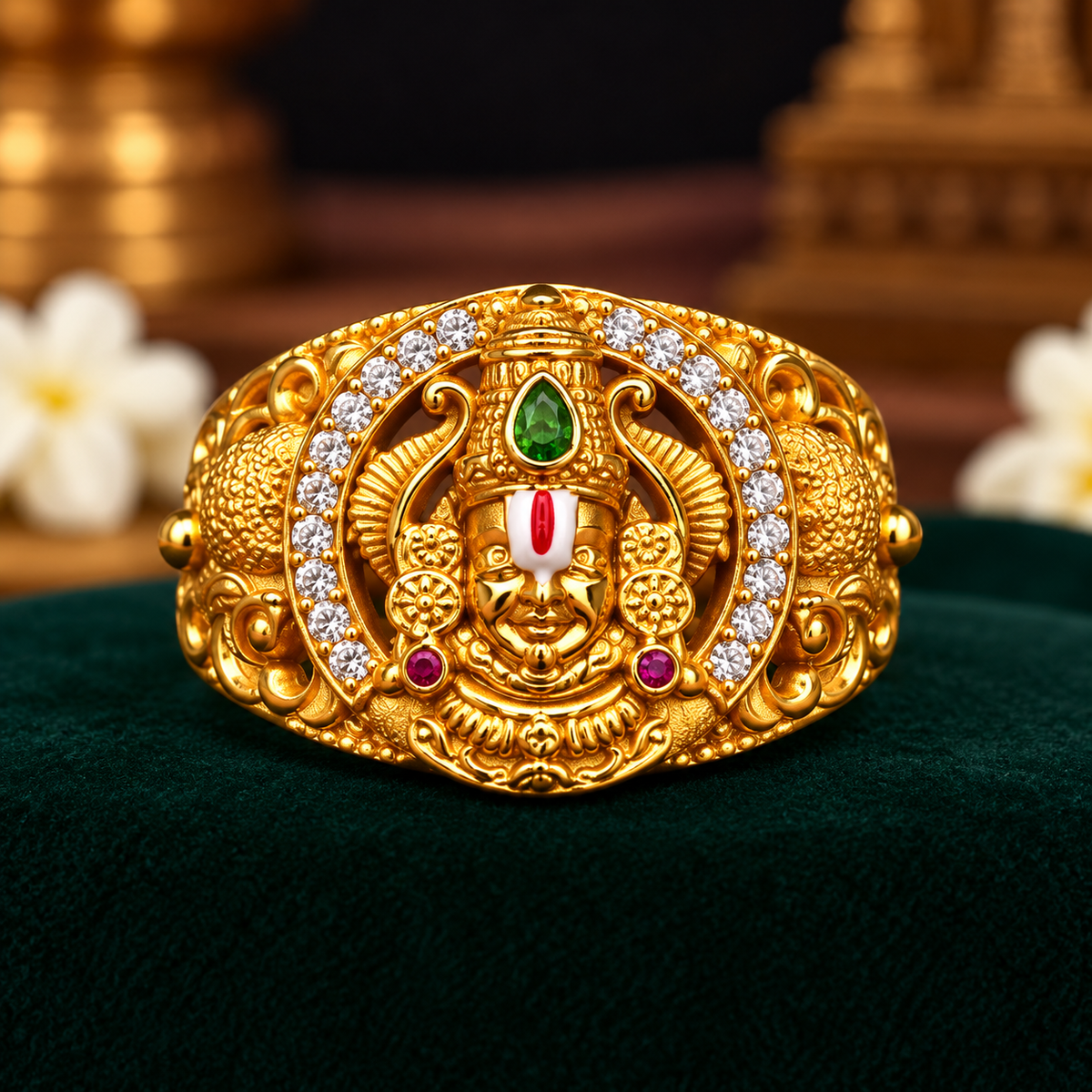Premium Lord Venkateswara Temple Design Men’s Gold Ring 🥰❤️