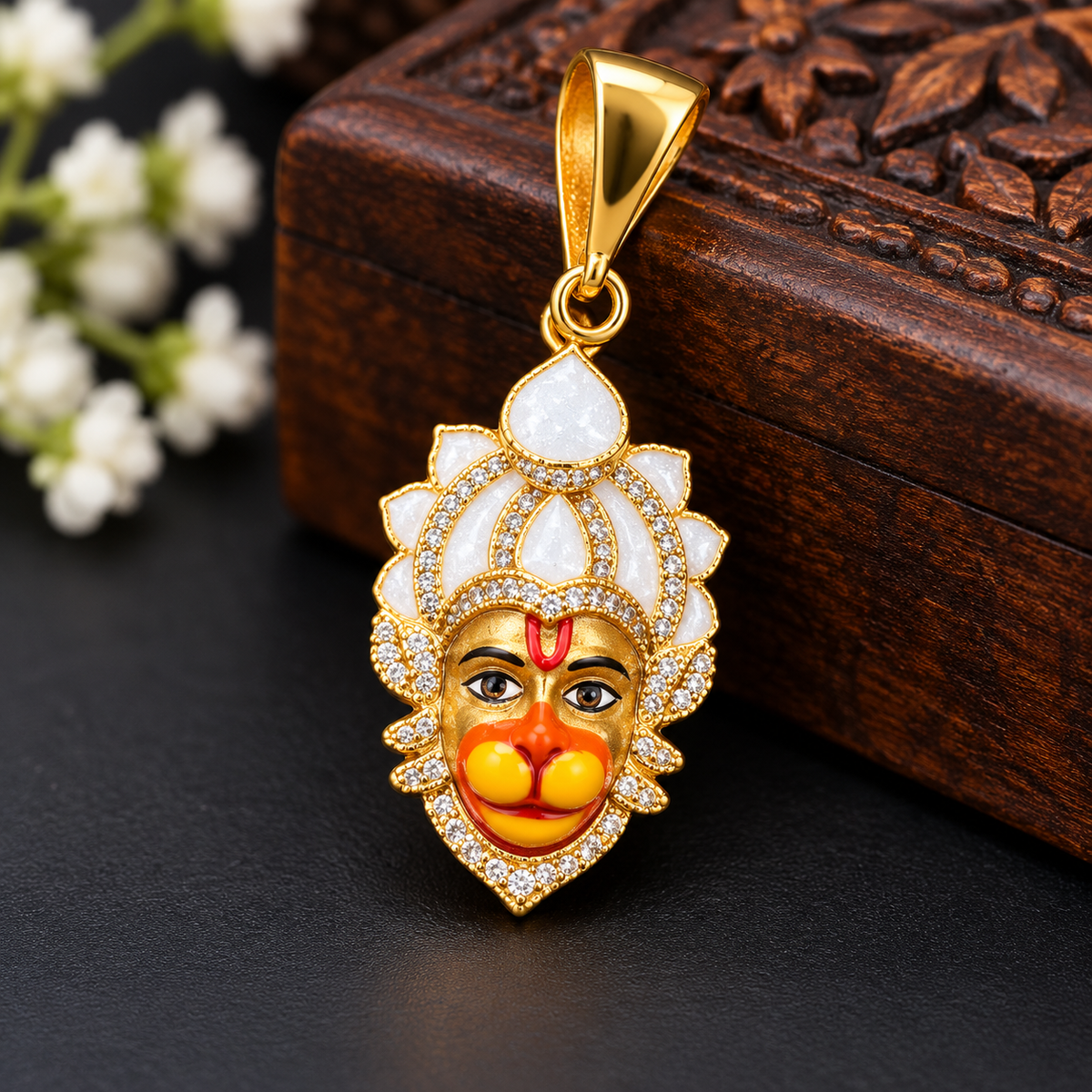 Premium Lord Hanuman Designer Gold Finish Pendant 🤩🥰