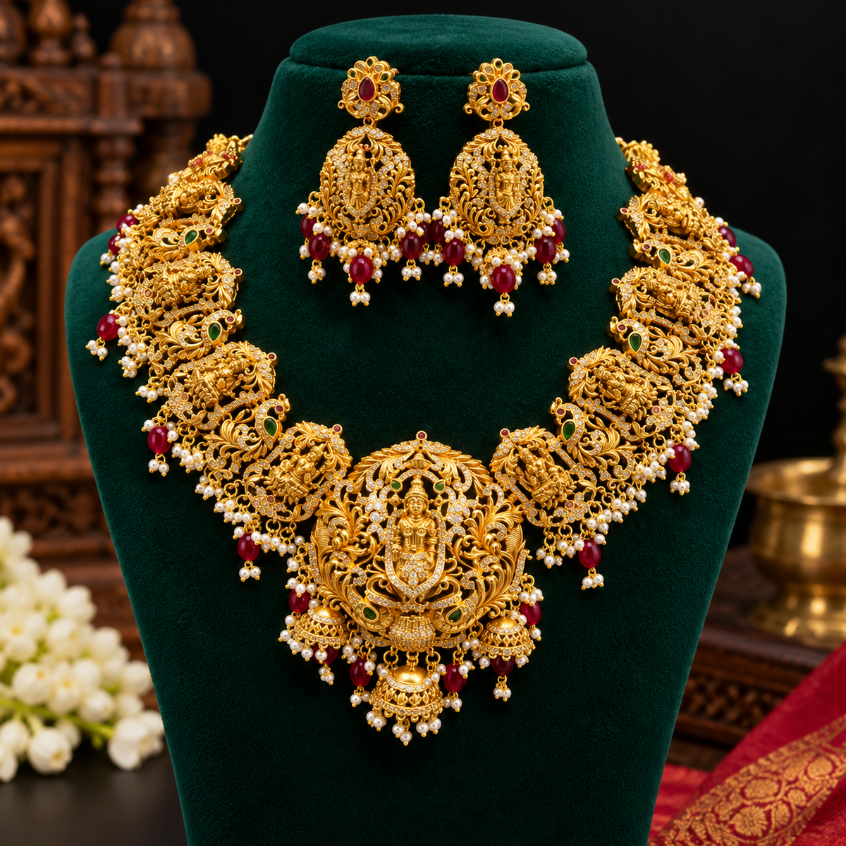 Royal Lakshmi Temple Jewellery Necklace Set ✨