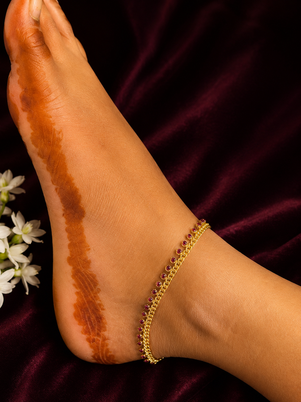 Stone anklets (10inche)