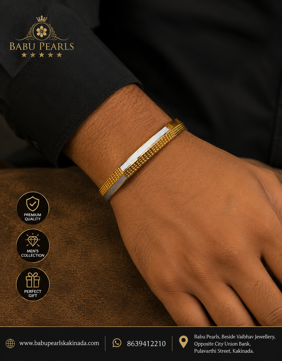 Royal Men’s Designer Kada✨