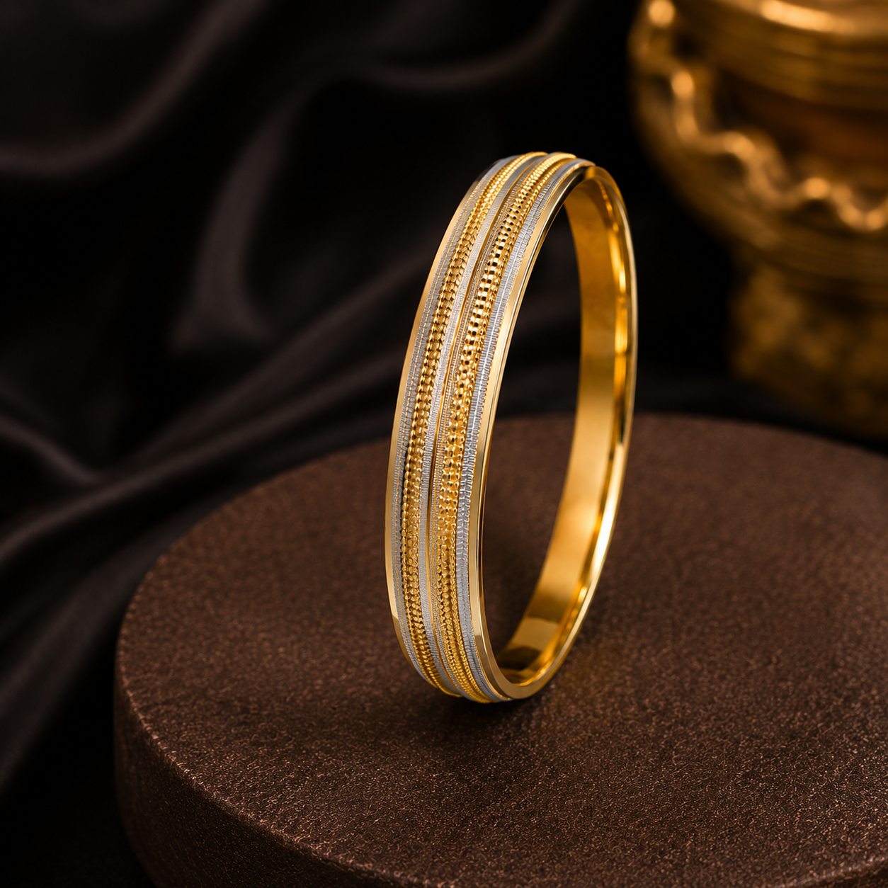 Royal Men’s Two-Tone Gold Finish Kada 💫
