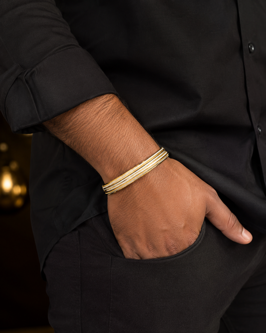 Royal Men’s Two-Tone Gold Finish Kada 💫
