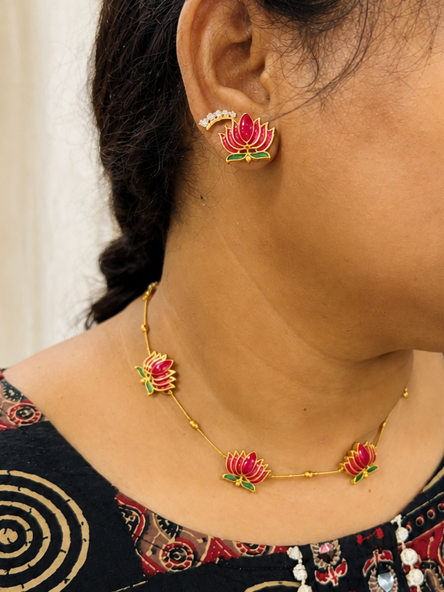 Elegant Lotus necklace collection ✨💝