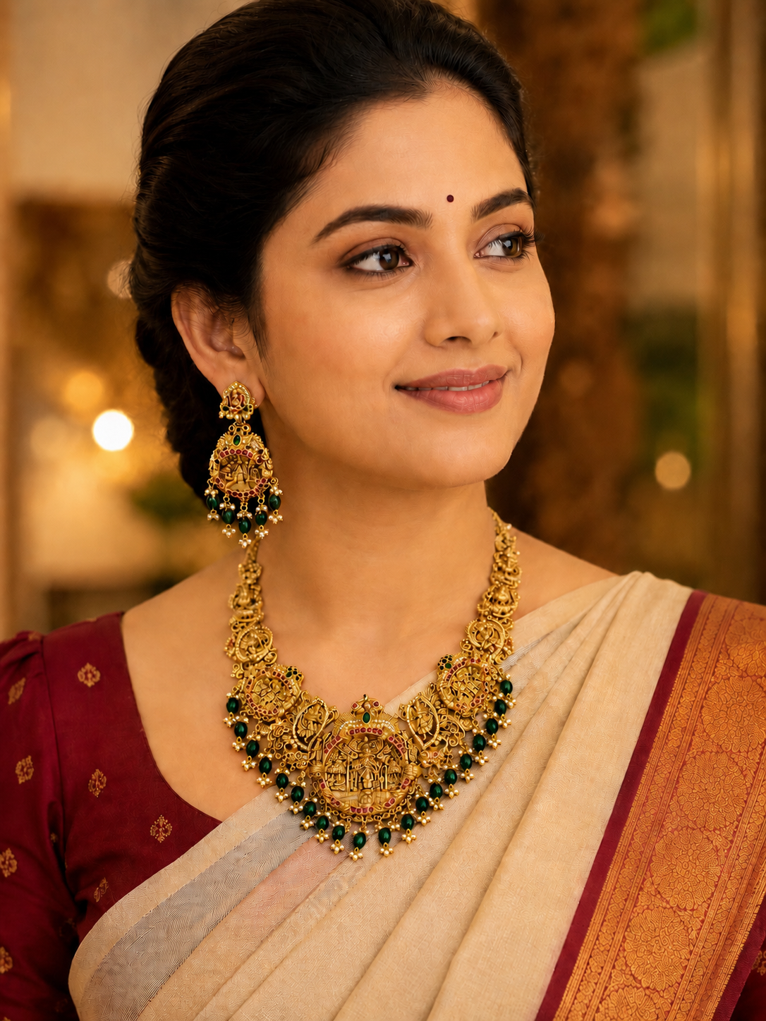 ✨Wonderful vaikuntapuram temple necklace 💫🥰