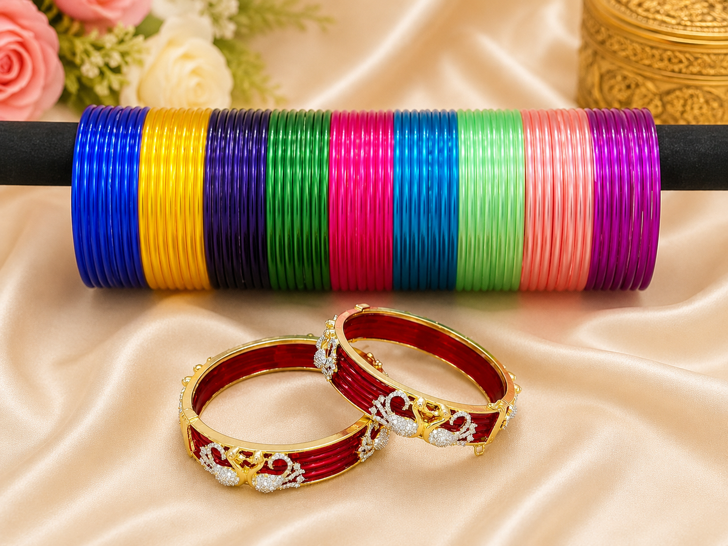 🌟Royal Designer glass  Bangle Collection 💗✨