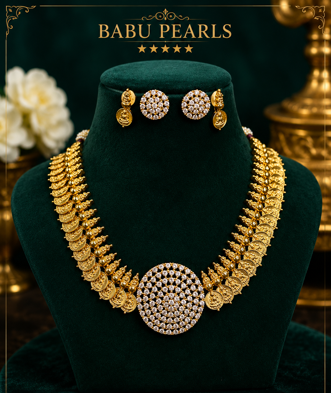 ✨ Every Smile Deserves a Touch of Elegance neck set And ￼earrings