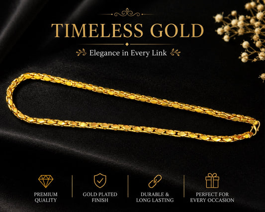 “Simple Look, Premium Style! Timeless Gold Chain tho Every Outfit ki Perfect Finish chain ✨