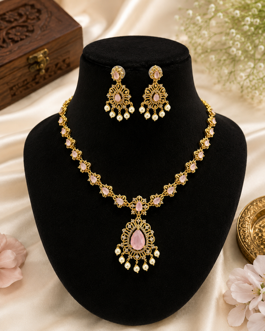 💫🤗 Premium Traditional Ruby Pendant Necklace💝💘