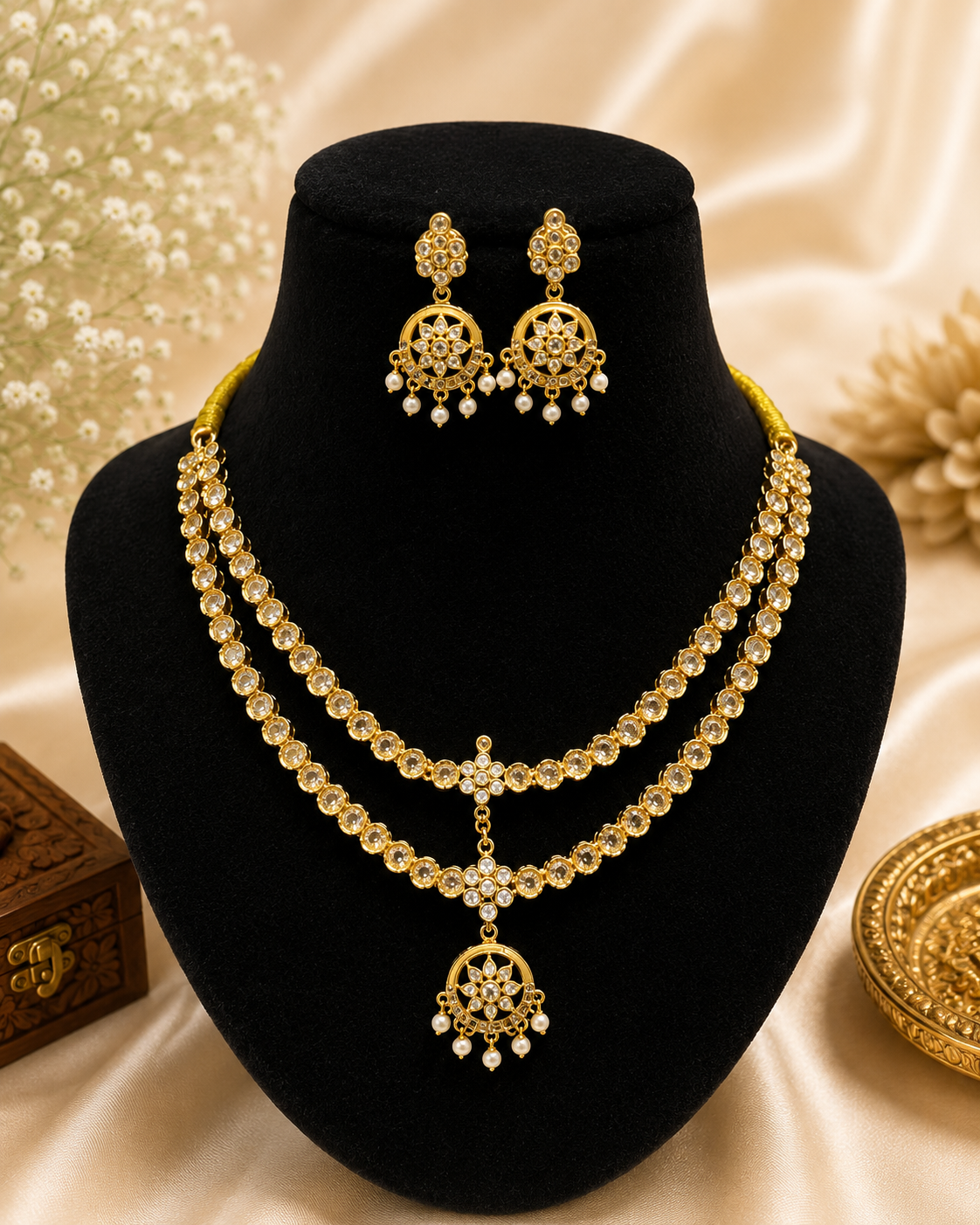* Radiant Kundan Elegance Necklace Set 🌟⚡️✨
