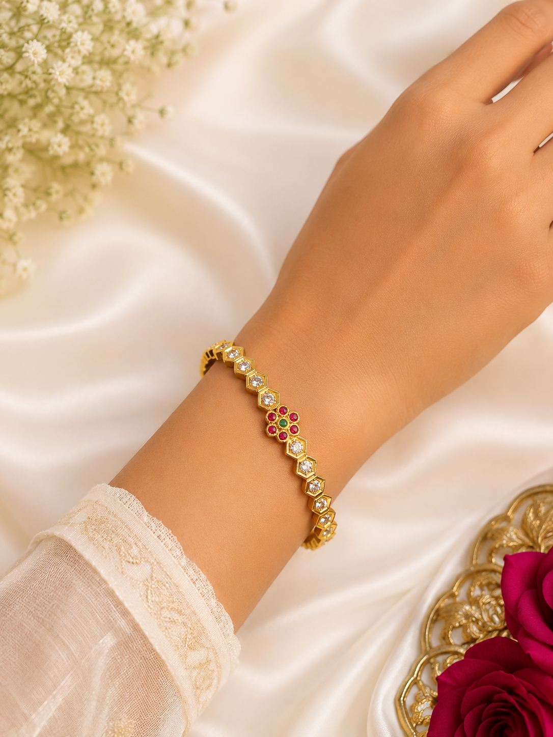 🤗💫Grace in Every Detail, Elegance in Every Sparkle.
A Touch of Timeless Beauty for Every Moment. 🥰😍 bangles ✨