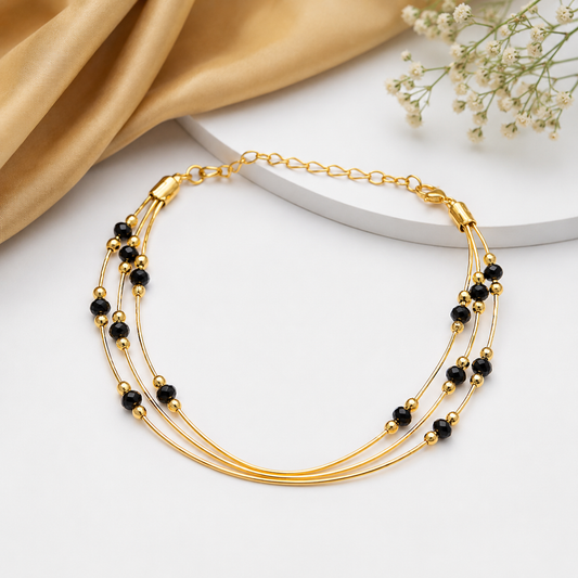 * Timeless Black Beads Elegance ✨
* Grace in Every Layer 🤗✨