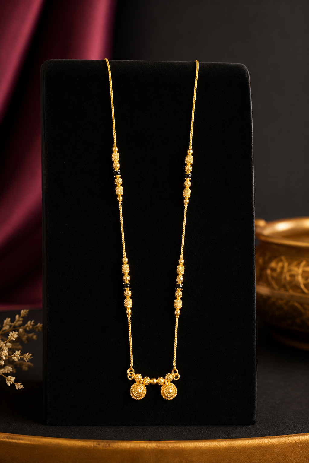 Elegant Black Beads for Everyday Grace ✨20inch