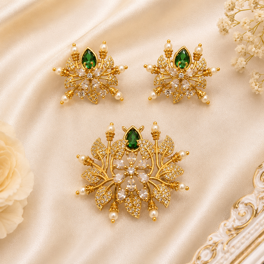 Premium Designer Locket & Earrings Combo