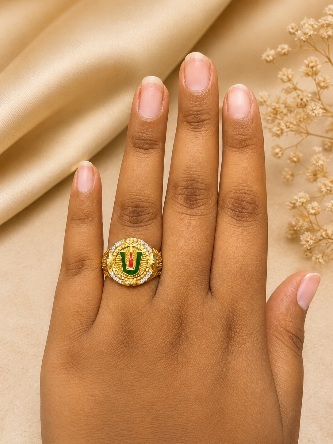 Divine vaishnava ring Namalu gold rings ✨⚡️🧿