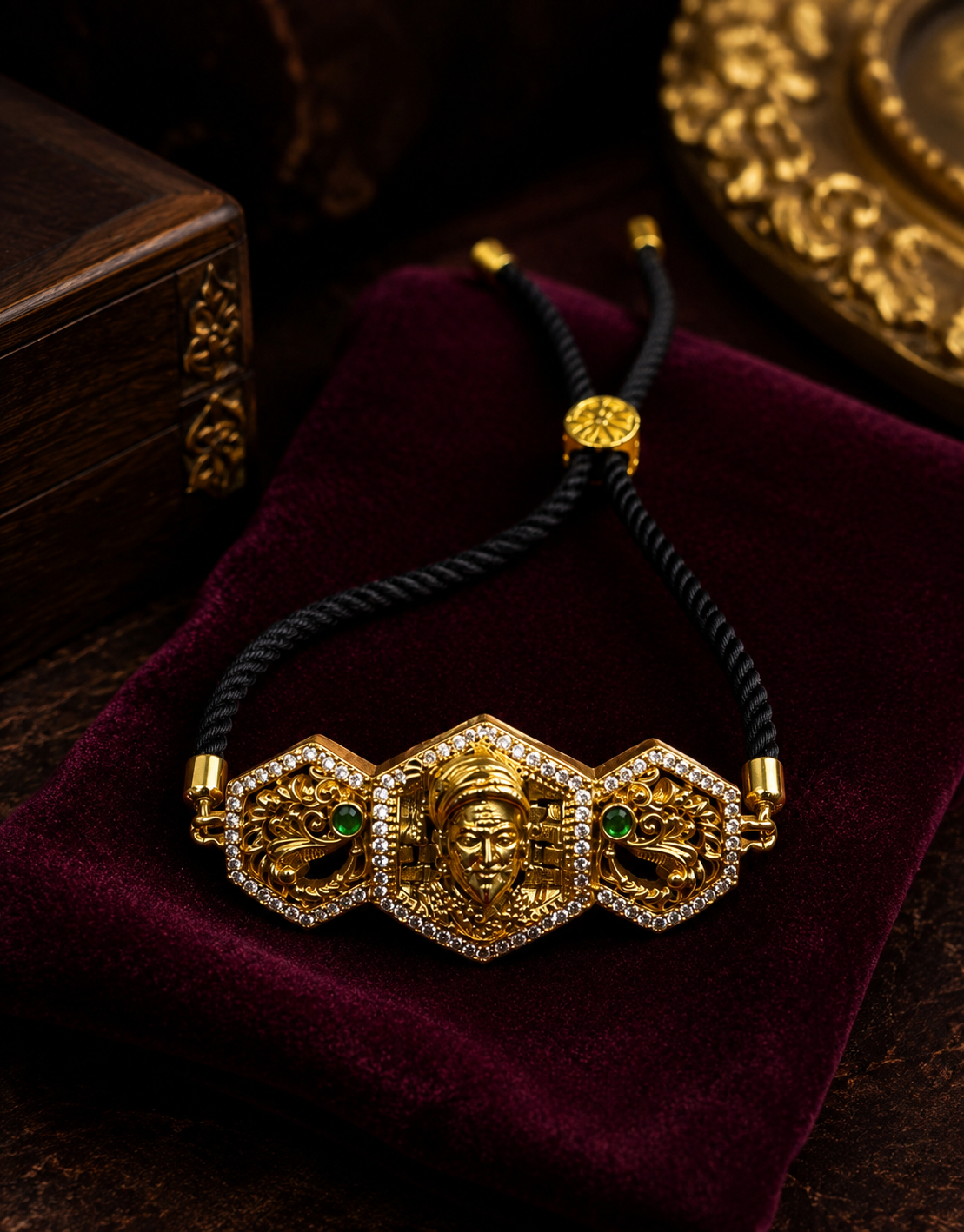Premium Gold Copy Designer Bracelet with Black ✨💝