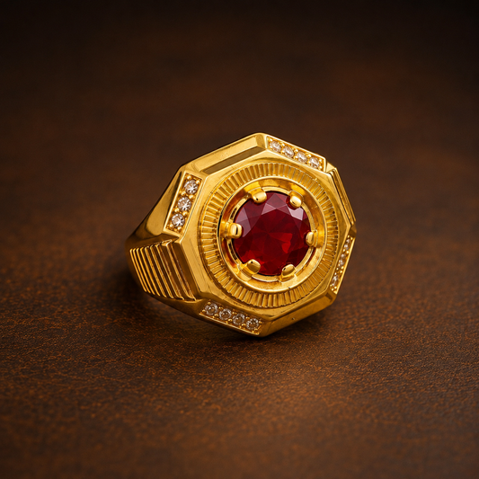 * Royal Red Stone Men’s Ring✨