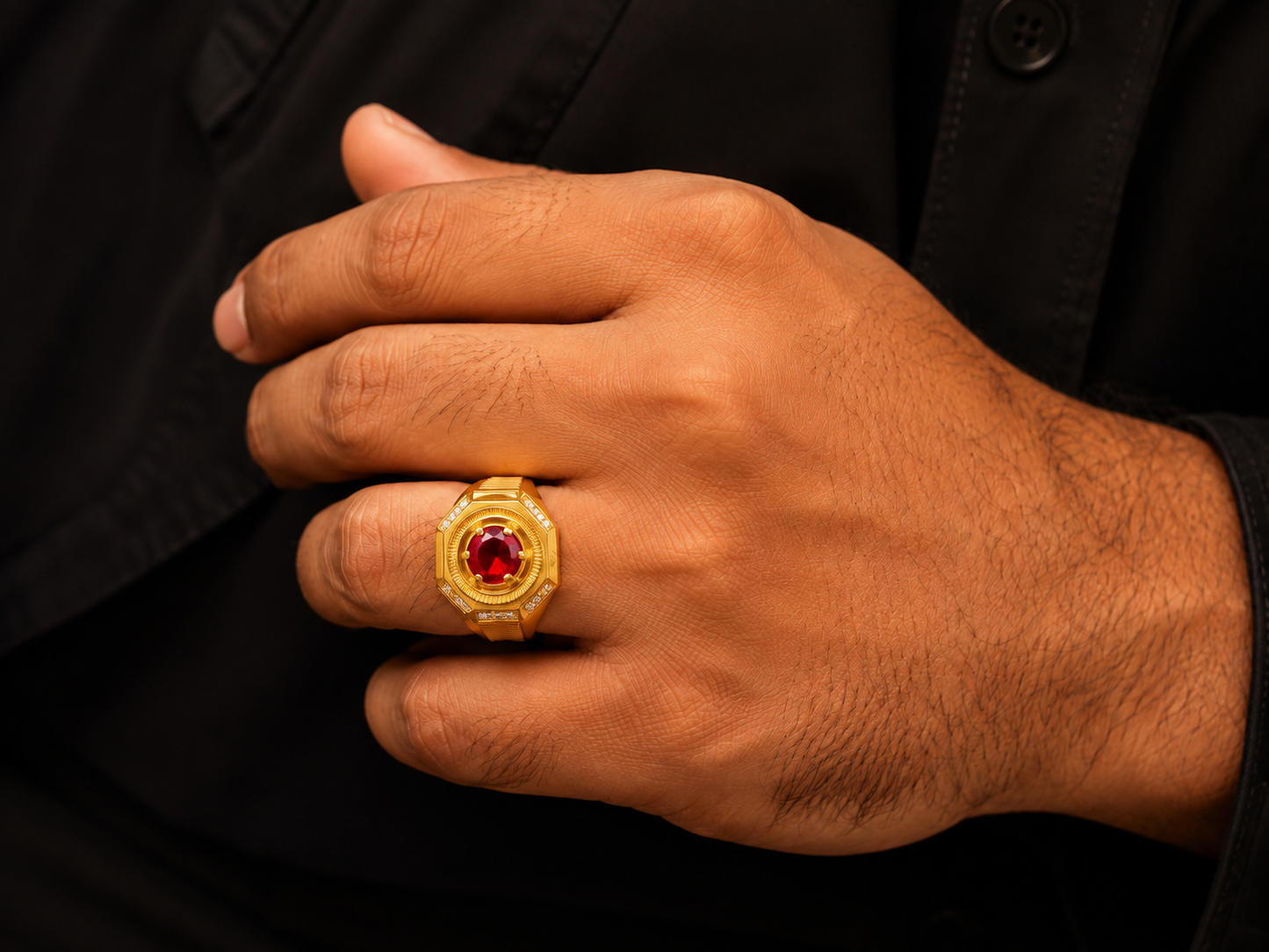 * Royal Red Stone Men’s Ring✨