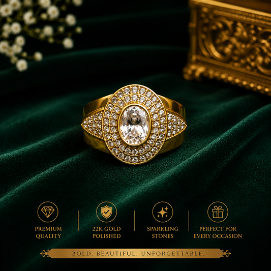 * Traditional Ruby Gold Designer Ring 🌟💝✨