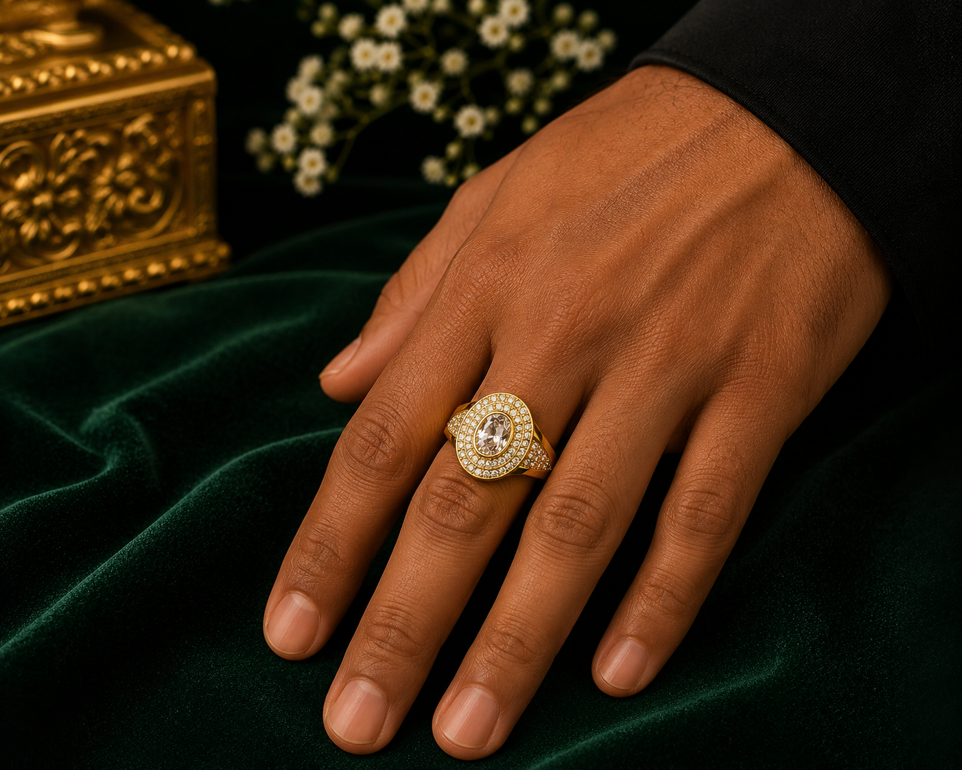 * Traditional Ruby Gold Designer Ring 🌟💝✨