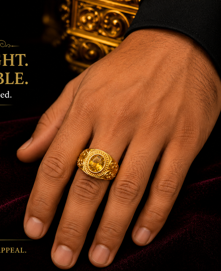 Royal Elegance Men’s Gemstone Ring ✨