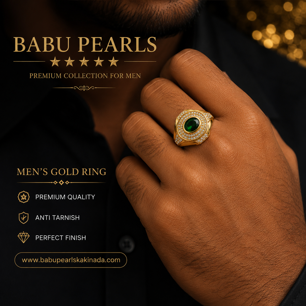 Classic royal gold men rings 🫶💓💫
