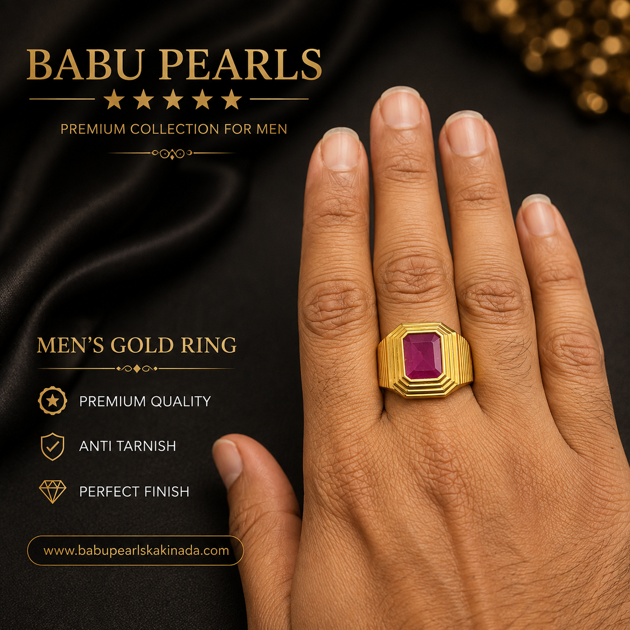 Classic Royal gold men rings 🌟✨💝