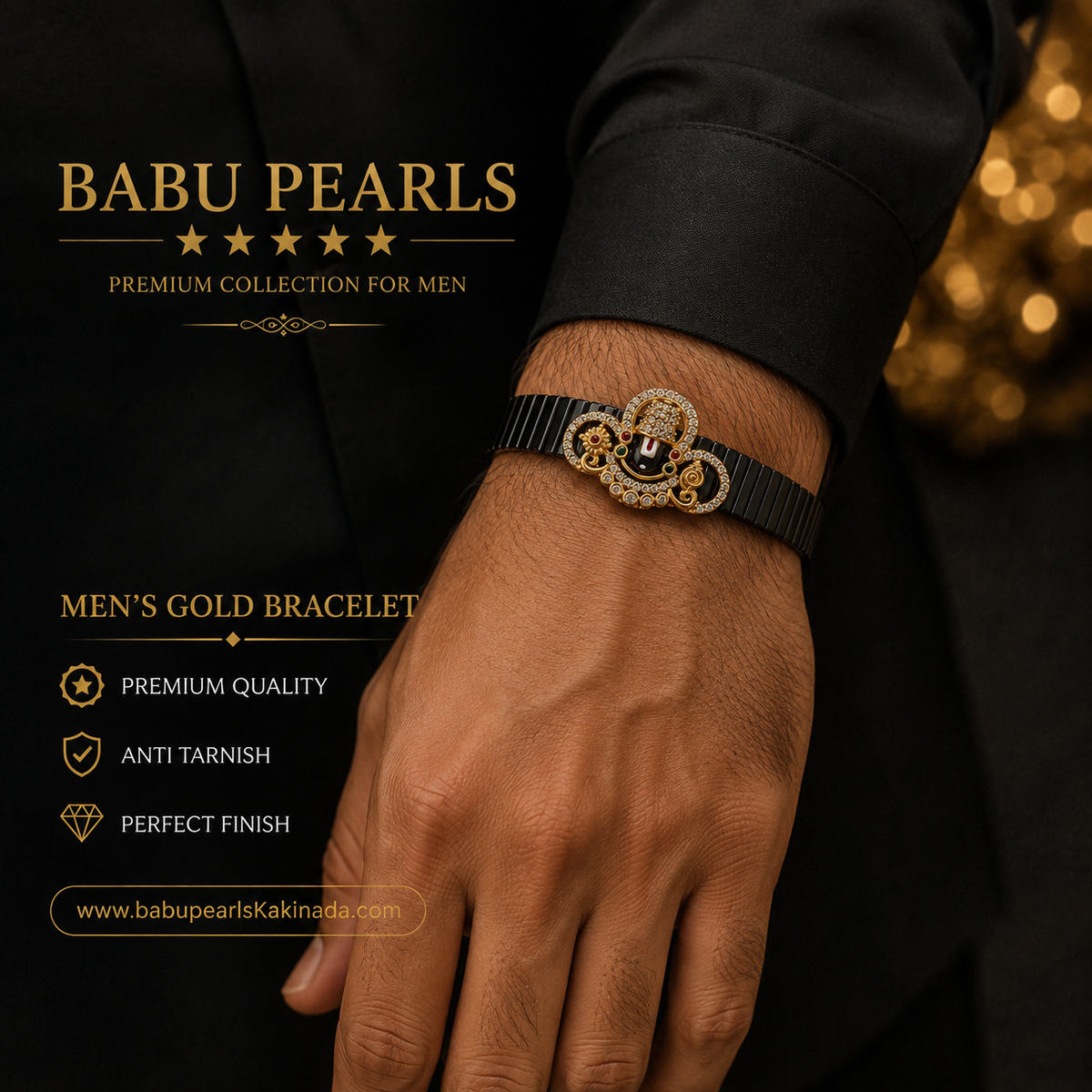 Men’s Gold Bracelet – Premium Designer Collection 💓🫶🌟
