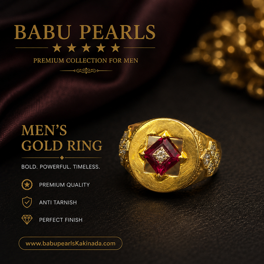 Men’s Premium Gold Ring – Designer Collection ✨🤗💘