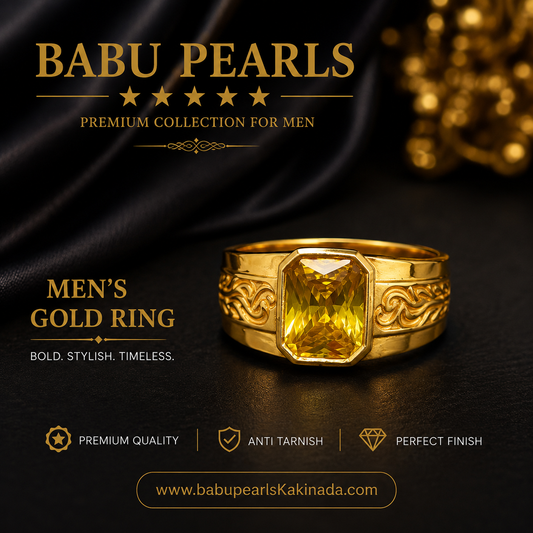 Men’s Premium Gold Ring – Elegant & Timeless Design 🤗✨🫶