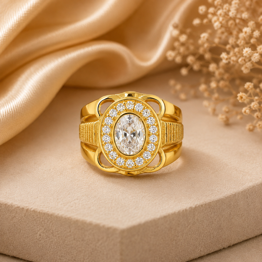 Premium Men’s Gold Ring featuring  🤗💫✨