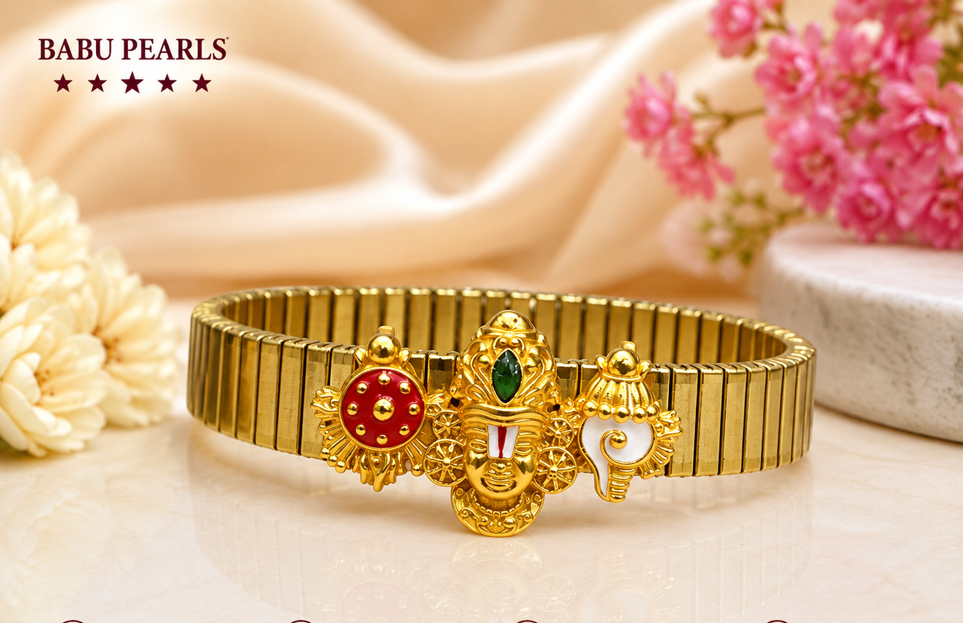 Royal Divine Men’s Bracelet – Elegant Gold Finish 👑