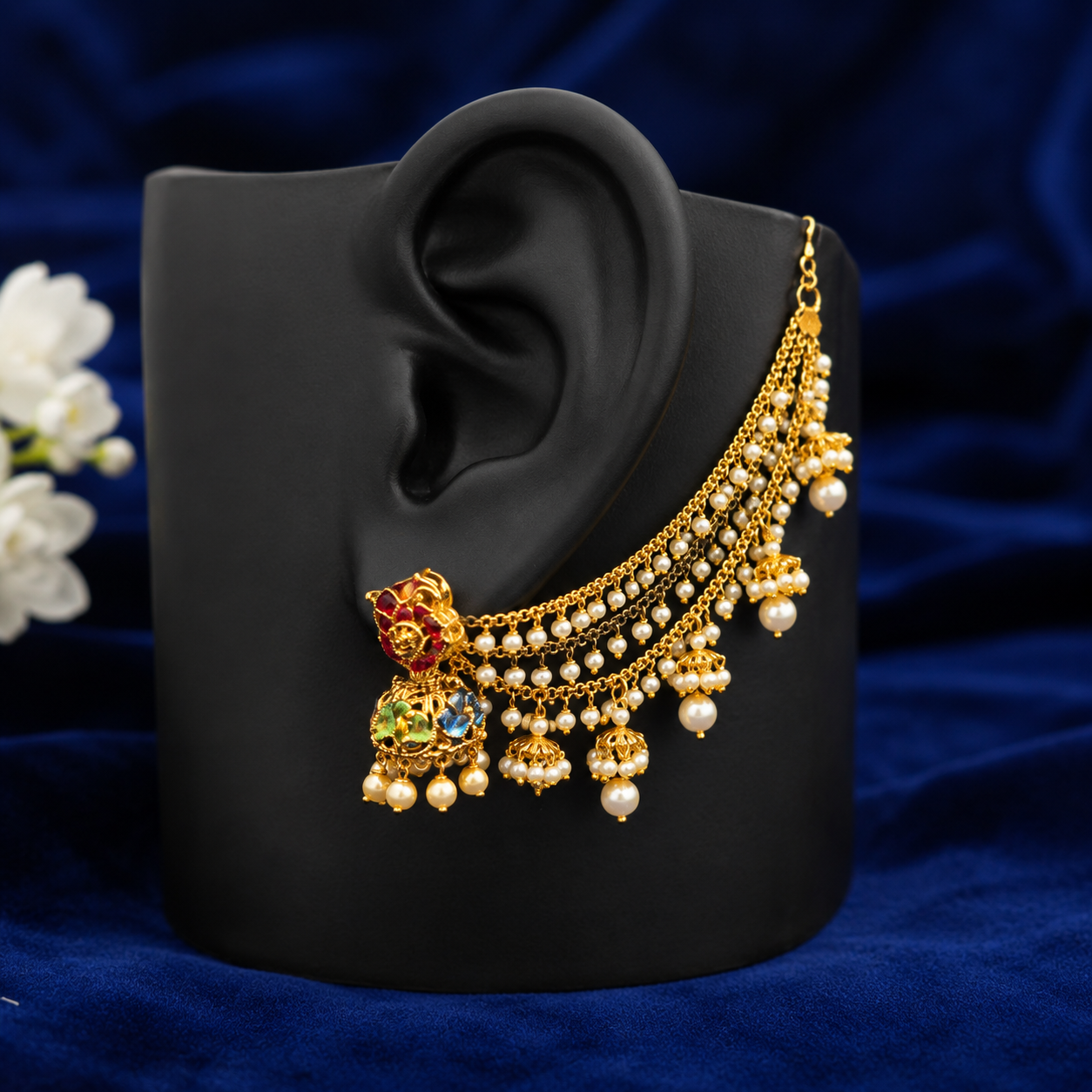 Designer Gold Pearl champasavaralu 😍💓