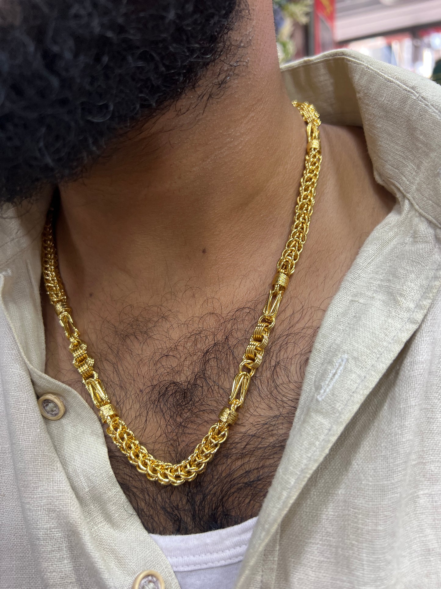 22-inches royal look gold chin 💓🧿🌙🤗
