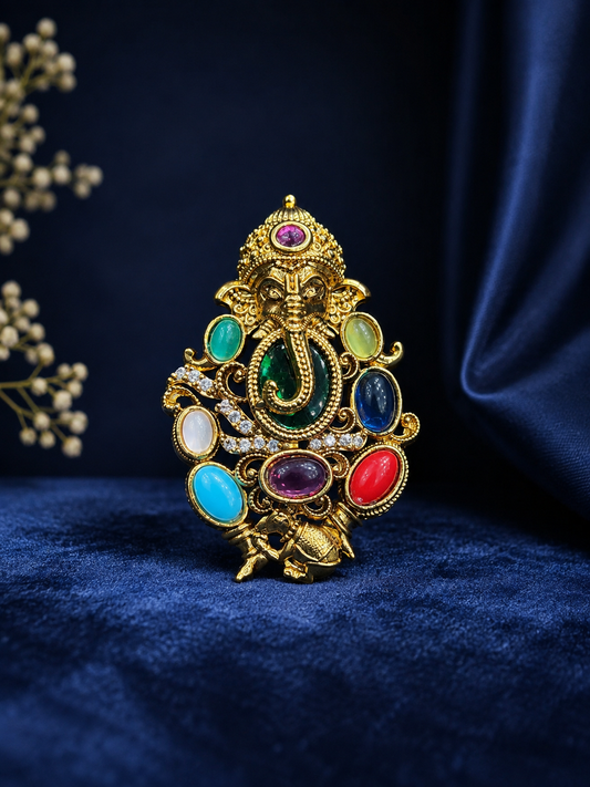 🥰Wonderful navartna ganesh locket 🧿🙏