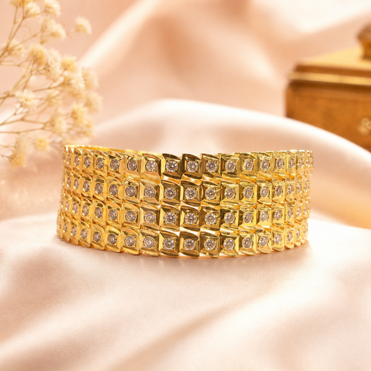 ￼ 5 metal ￼ bangles with Gold foiling✨💗