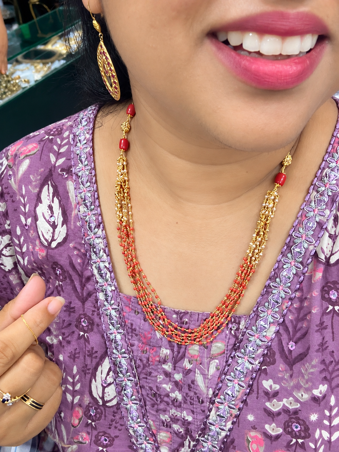 🤩✨Real coral handmade beads chain😍