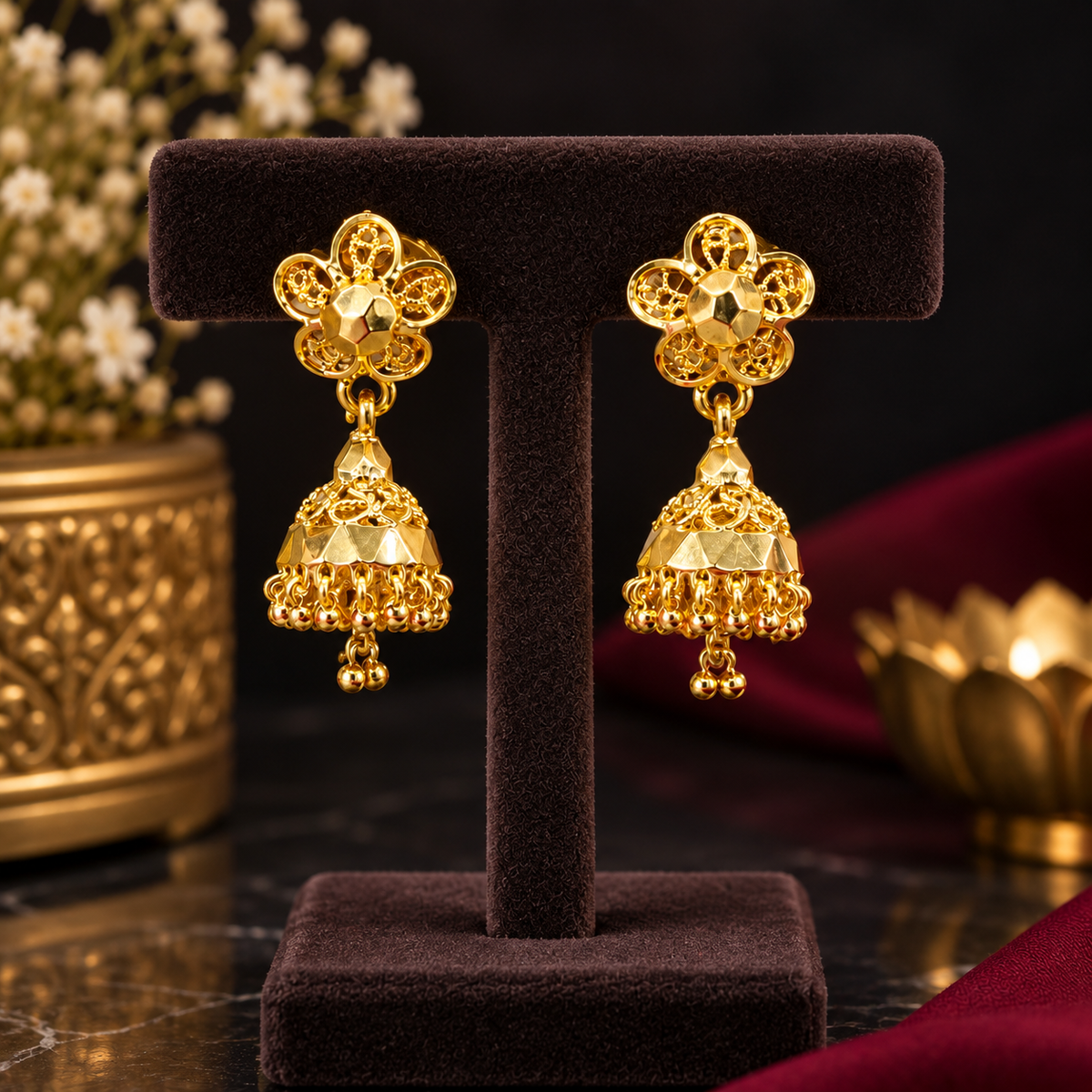 ✨ 5 Metal Designer Jhumka Earrings ✨