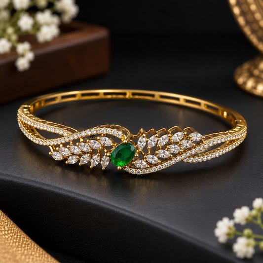 💓💫Leaf-Inspired with CZ Stones 💫