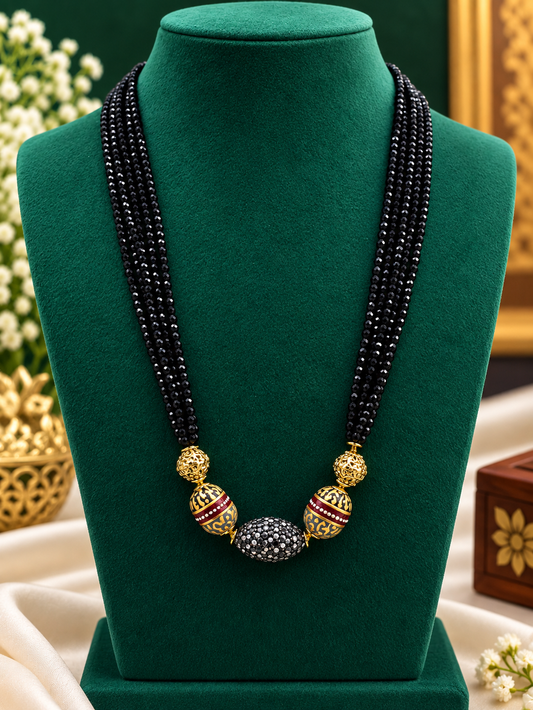 * Premium-looking multi-strand black beads ⚡️🥰💓