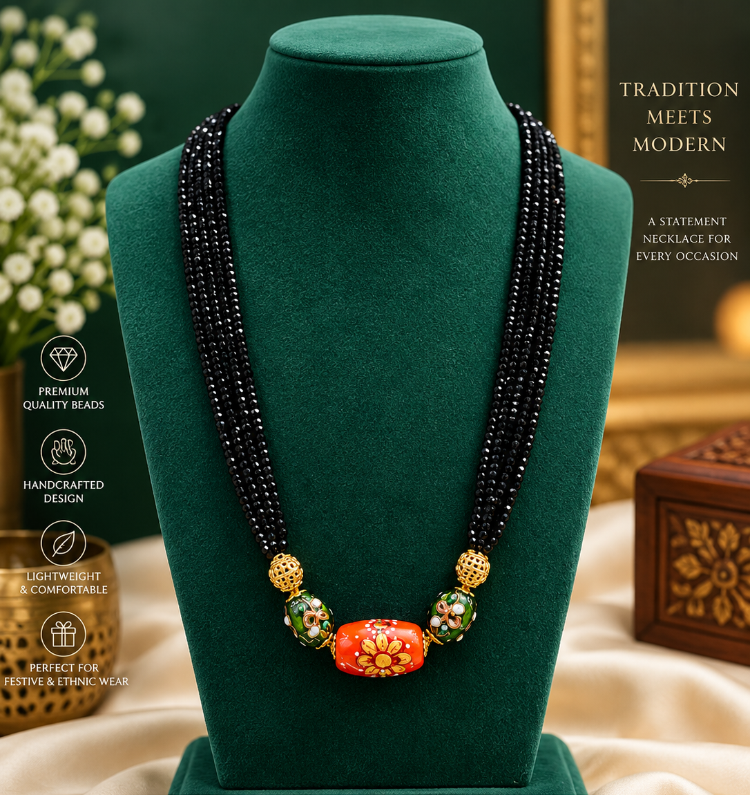 Meena Kari black beads 🌟💫⚡️