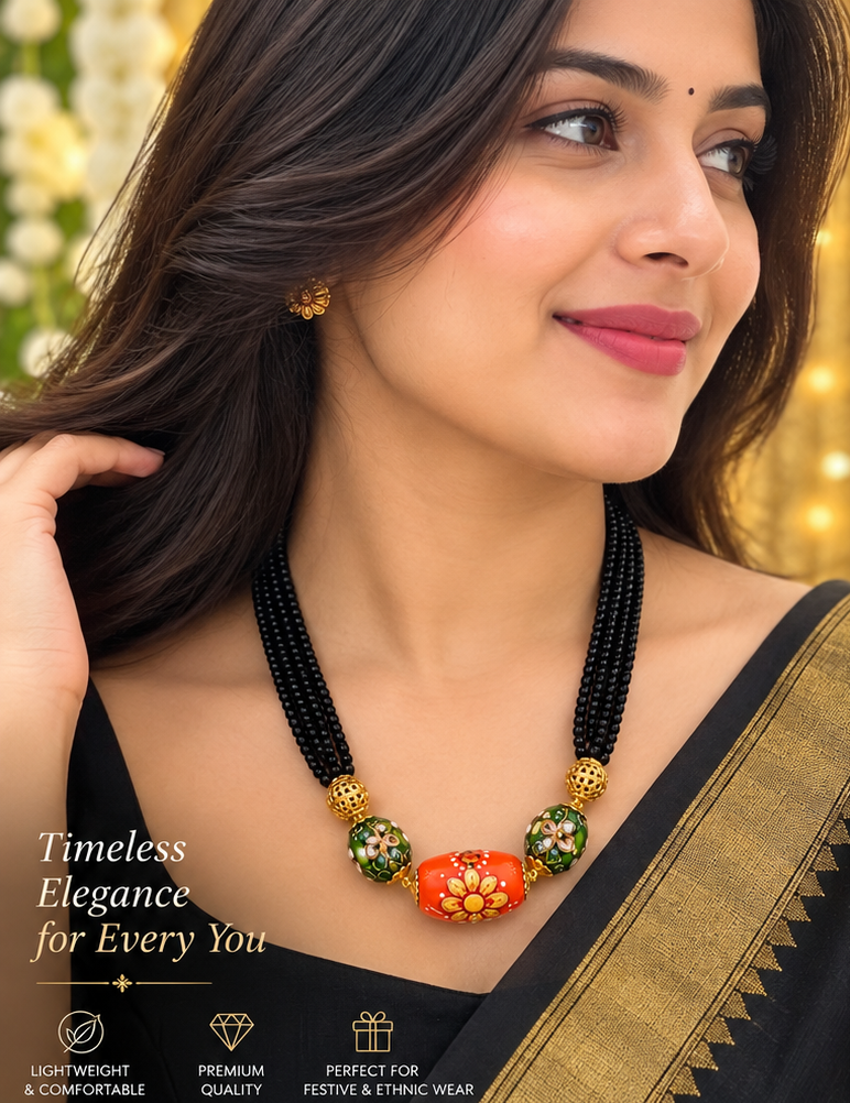 Meena Kari black beads 🌟💫⚡️