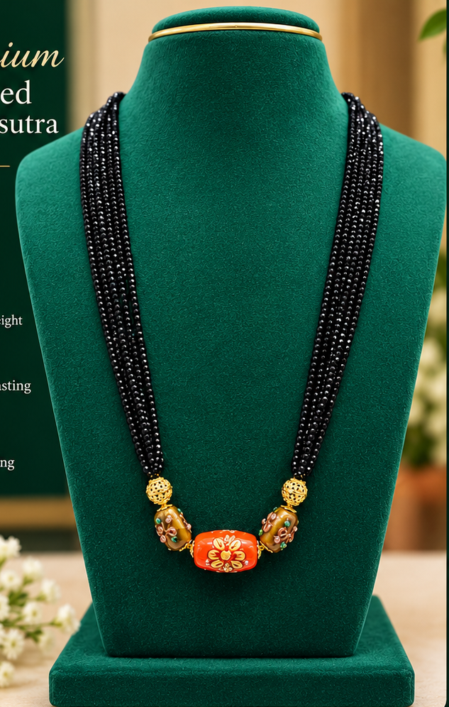 Meena Kari, Black Beads 🥰✨💫