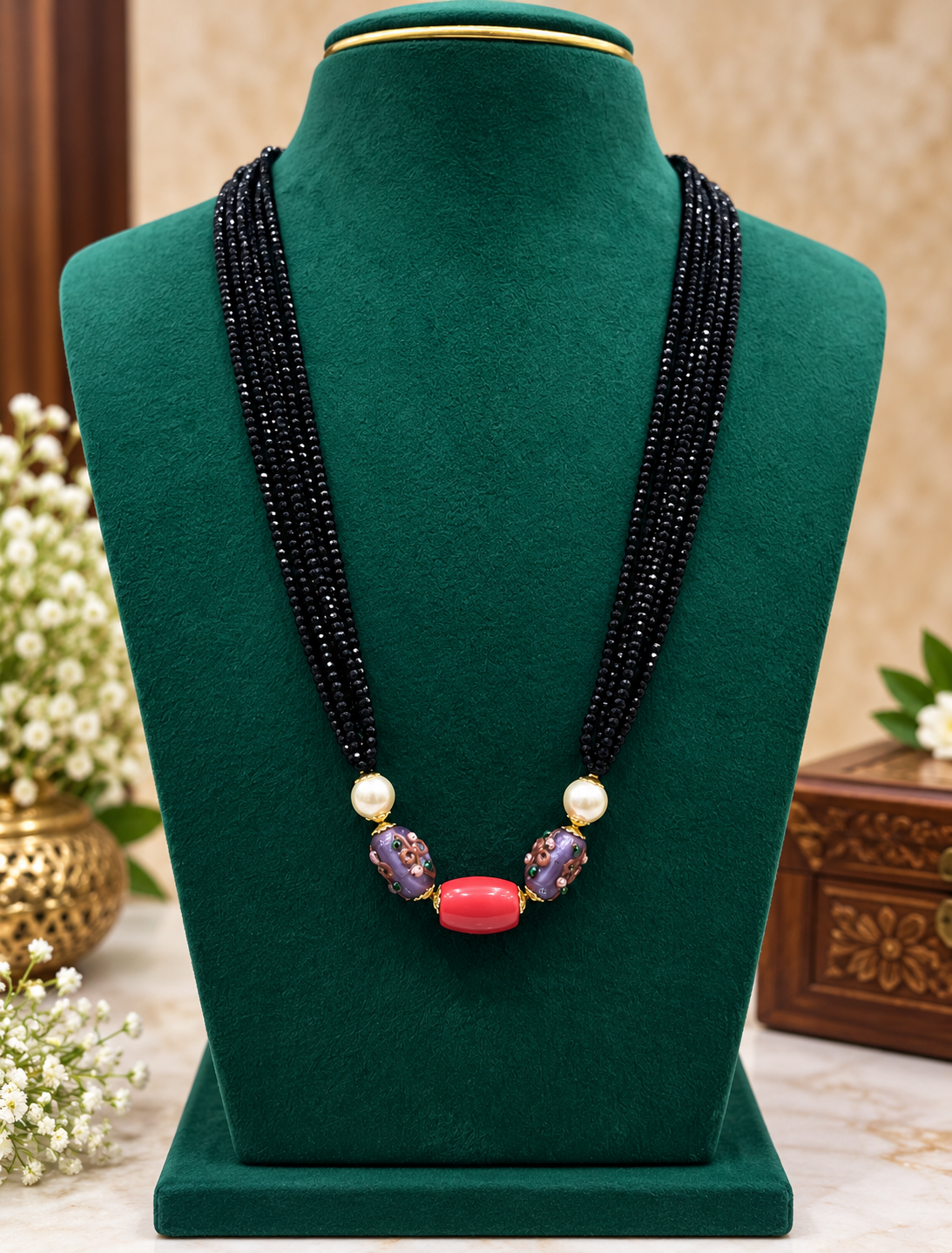 Meena kari ￼ black beads 🌟🤗😍