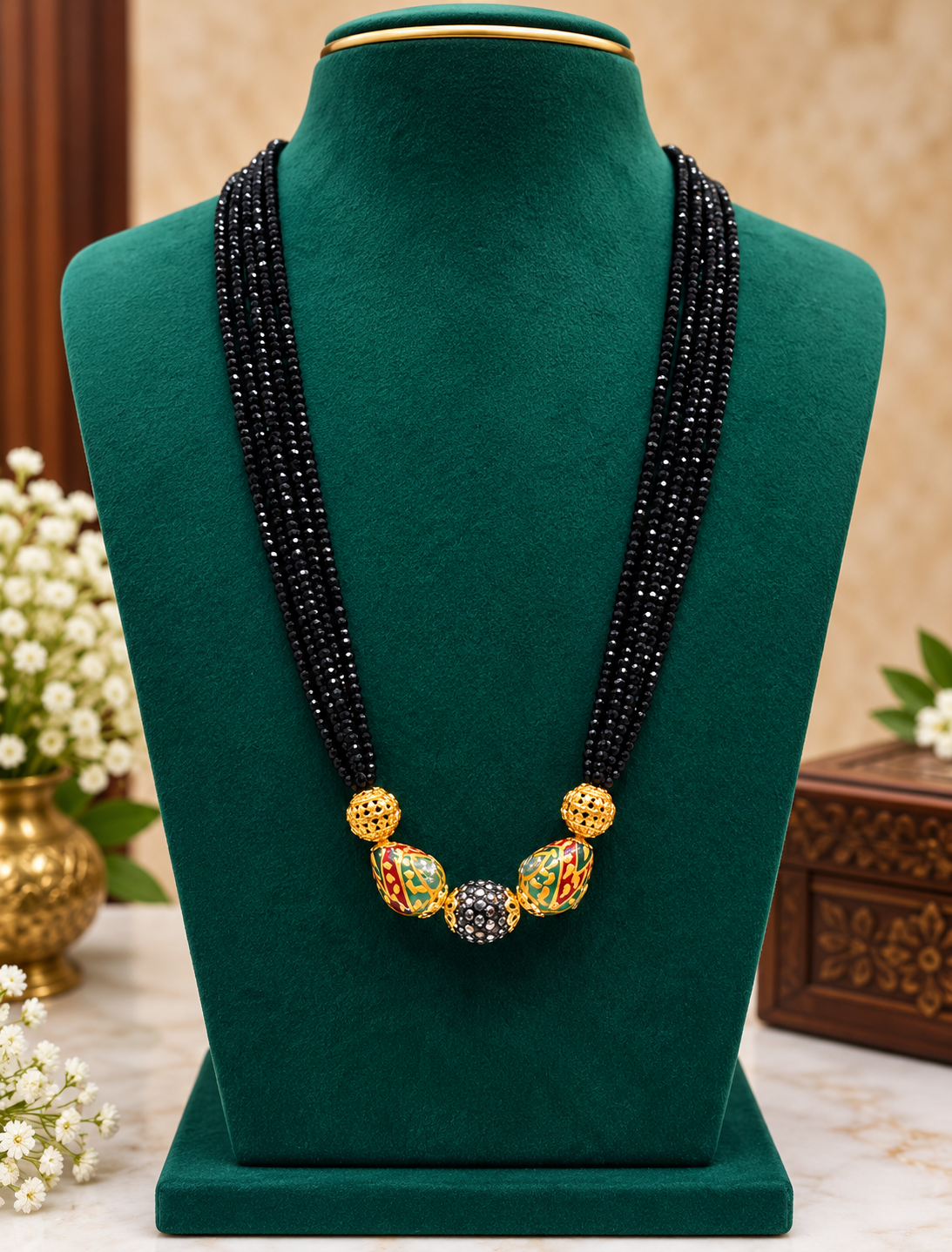 Meena Kari black beads 🥰🌟💫